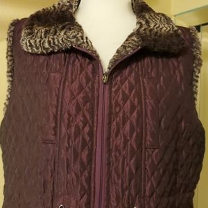 Soft fur lined vest sz lrg